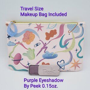 PEEK Travel Size 0.15 oz Purple Eyeshadow + Makeup Bag
